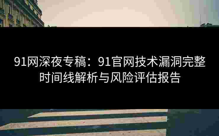 91网深夜专稿：91官网技术漏洞完整时间线解析与风险评估报告
