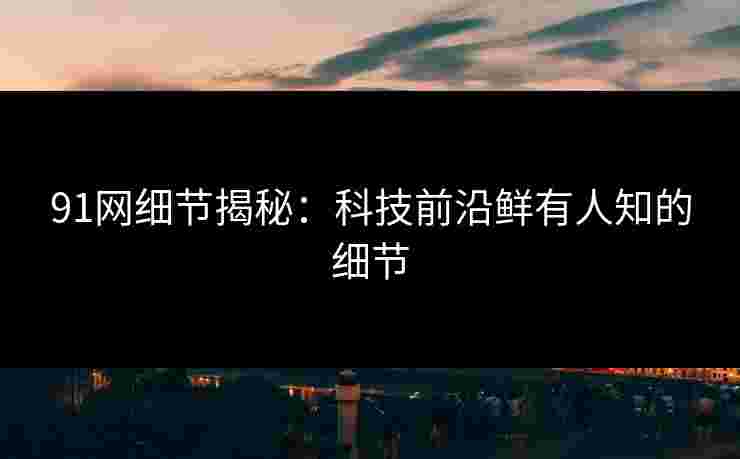 91网细节揭秘：科技前沿鲜有人知的细节